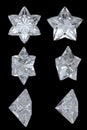 Five pointed, six point diamond stars Royalty Free Stock Photo