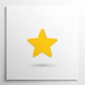 Five pointed star centered on a white square background with a Royalty Free Stock Photo