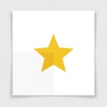 Five-pointed star centered on a white, textured square backgroun Royalty Free Stock Photo