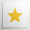 Five pointed star has symmetrical sharp angles and even proportio Royalty Free Stock Photo