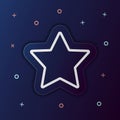 Five-pointed star nolan button icon. Simple thin line, outline vector of web icons for ui and ux, website or mobile application Royalty Free Stock Photo