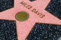 Star of MILES DAVIS on Hollywood Walk of Fame in Hollywood Boulevard, Los Angeles, California Royalty Free Stock Photo