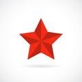 Five pointed vector star illustration