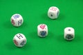 Five poker dice Royalty Free Stock Photo