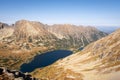 Five Polish Ponds Valley Dolina Pieciu Stawow Polskich high resolution panorama, autumn, Tatras, Poland Royalty Free Stock Photo