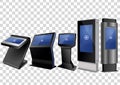 Five Promotional Interactive Information Kiosk, Advertising Display, Terminal Stand, Touch Screen Display