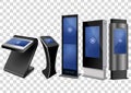 Five Promotional Interactive Information Kiosk, Advertising Display, Terminal Stand, Touch Screen Display