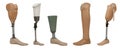 Five prosthetic leg Royalty Free Stock Photo