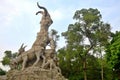 The Five Rams sculpture in Yuexiu park in Guangzhou Royalty Free Stock Photo