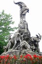 Five rams statue, yuexiu park, guangzhou, china Royalty Free Stock Photo
