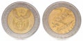 Five Rand coin isolated
