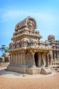 Five rathas complex in Mamallapuram Royalty Free Stock Photo