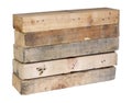 Five rectangular wooden pine whetstones