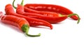 Five red chilli peppers