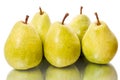 Five ripe pears Royalty Free Stock Photo