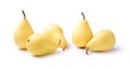 Five ripe pears isolated on white background. Royalty Free Stock Photo