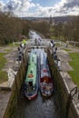 Five Rise Locks - Bingley - England Royalty Free Stock Photo