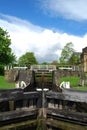 Five Rise locks at Bingley West Yorkshire Royalty Free Stock Photo