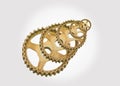 Five rusty gears Royalty Free Stock Photo