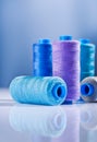 Five sewing spools Royalty Free Stock Photo