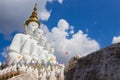 Five sitting Buddha statues at Wat Pha Sorn KaewWat Phra Thart Pha Kaew Royalty Free Stock Photo