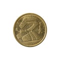 Five spanish peseta coin 1984 reverse