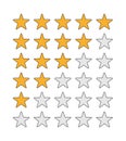 five star rating Royalty Free Stock Photo