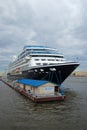 A five-star cruise ship Azamara Quest in cloudy day. Saint Petersburg