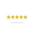 Five star hotel business concept. Vector icon