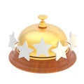 Five star hotel's reception bell Royalty Free Stock Photo