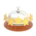 Five star hotel's reception bell Royalty Free Stock Photo
