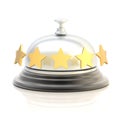 Five star hotel's reception bell Royalty Free Stock Photo