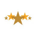 5 five star logo design. premium good rate symbol vector. excellence top rank sign Royalty Free Stock Photo