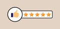 Five star positive rating symbol