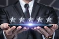 Five star rating concept Royalty Free Stock Photo