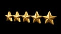 Five star rating icon set representing customer satisfaction, review system, and premium quality evaluation concept Royalty Free Stock Photo