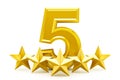 Five star rating Royalty Free Stock Photo