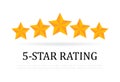 Five star rating vector icon Royalty Free Stock Photo