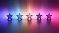 Five Stars with Colorful Illumination