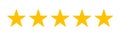 Five stars customer product rating review flat icon Royalty Free Stock Photo