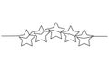 Five stars customer product rating review icon