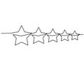 Five stars customer product rating review icon