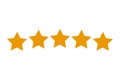 Five stars customer product rating - vector