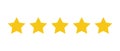 Five-stars customer rating icon for websites