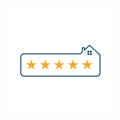 five stars home 5 star logo premium quality  vector design illustration Royalty Free Stock Photo