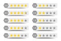 Five stars rating composition Royalty Free Stock Photo