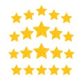 Five Stars Rating Gold icon. 3D cartoon game design ui elements. Win Prizes, Ratting, Award, Success concept. Vector