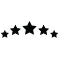 Five stars rating icon . black stars - best, top