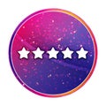 Five stars rating icon creative trendy colorful round button illustration