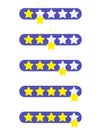 Five stars rating. One, two, three, four, five stars feedback from customer s
